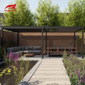 Yemazuvano Motorized Louvered Pergola Aluminium Kuseri Kwekunze Patio Roof