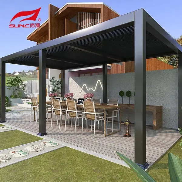 Buk Iibso alaab-qeybiyeyaasha SUNC Aluminium Pergola - 1 2
