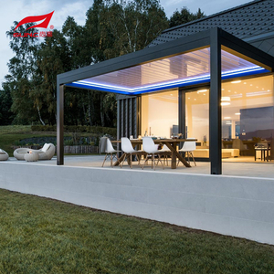 5m X 3m Motorized Louvered gendheng Aluminium Pergola Patio Outdoor