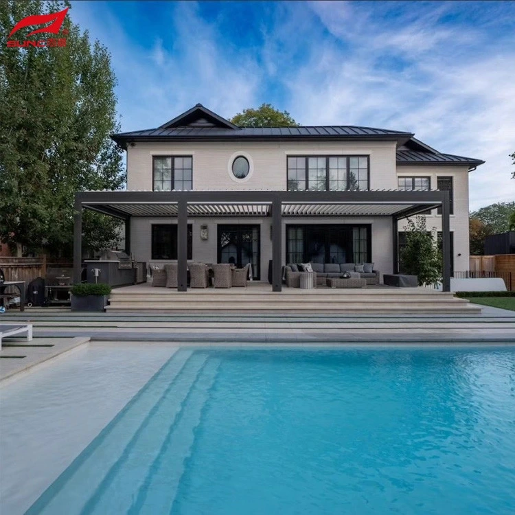 Garden 5x3 моторлуу Пергола алюминий биоклимат сырткы Патио Кытай Өндүрүүчү 2