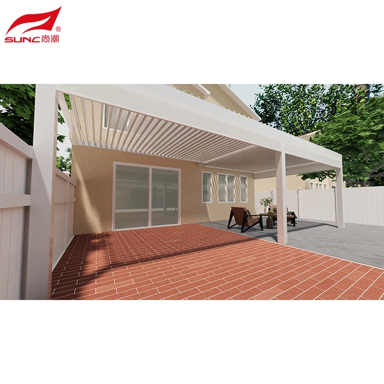 10 X 12 Dış Mekan Motorlu Alüminyum Veranda Panjurlu Pergola 1