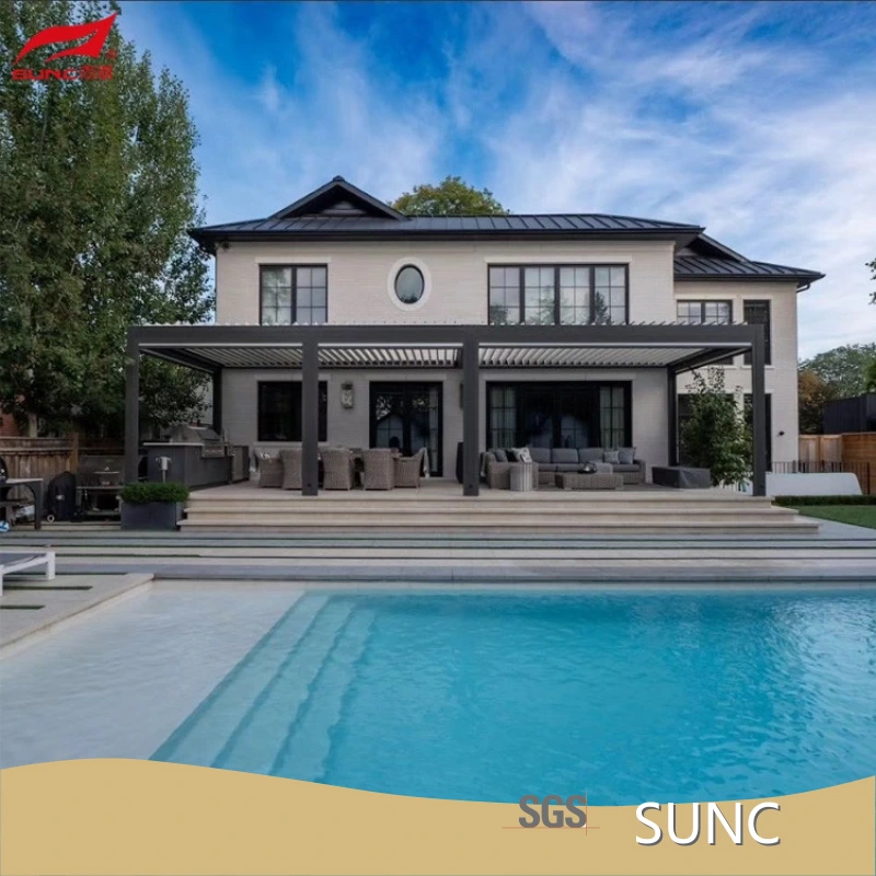 Innovativefreestanding Aluminum Automatic Louvered Pergola SUNC Manufacture 1