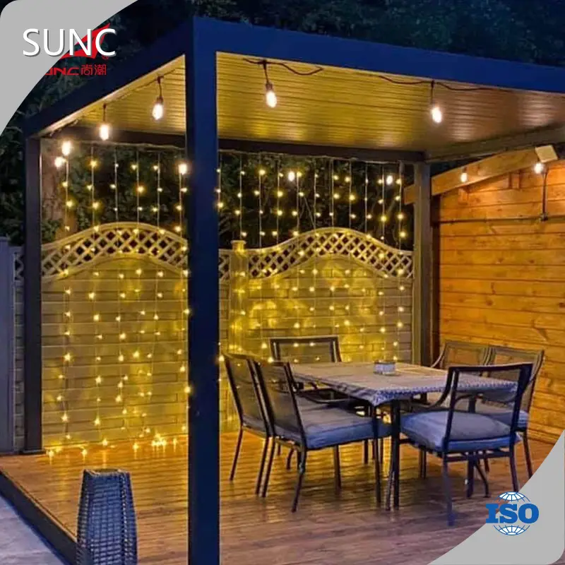 Kartoonka Pergola ee Aluminiumka ah ee si toos ah u taagan ama kiis alwaax ah 15 maalmood oo ganacsi ah 1