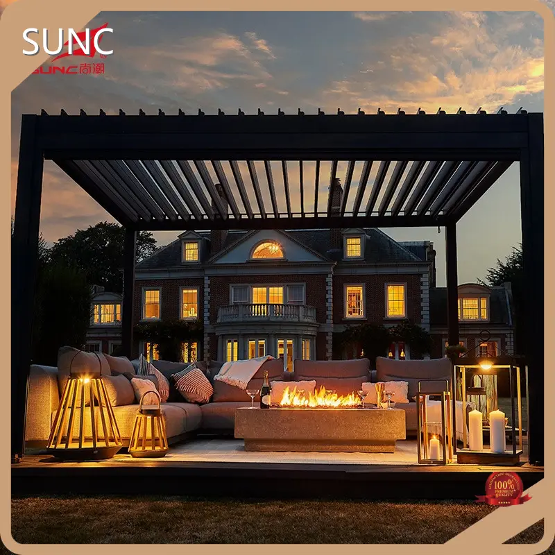Pergola pẹlu Motorized Louvers SYNC SYNC Brand Western Union 1
