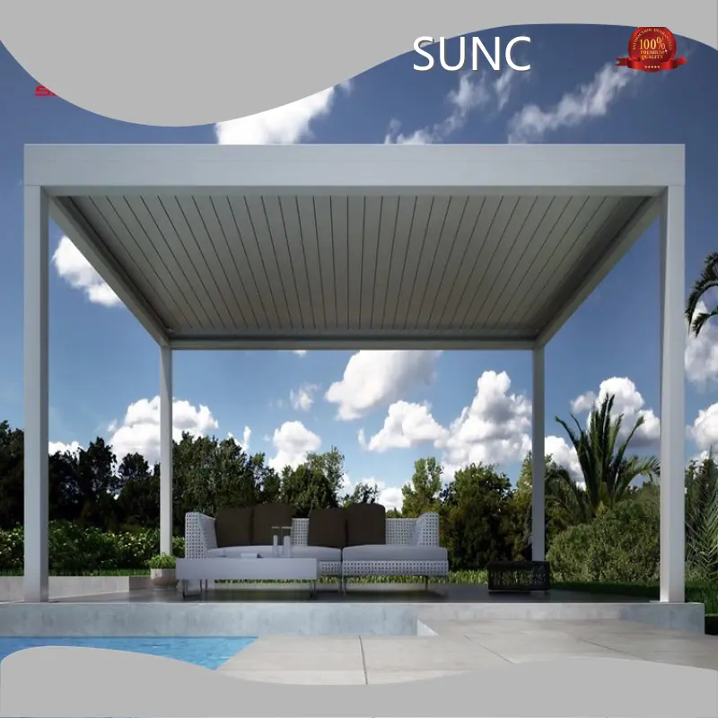 Jumlo Baabuur leh Louvered Pergola Motorized Louvered Pergola Company 1