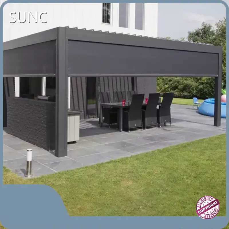 SUNC | Pergola-kharashka leh oo leh Solutions Power Louvers 1