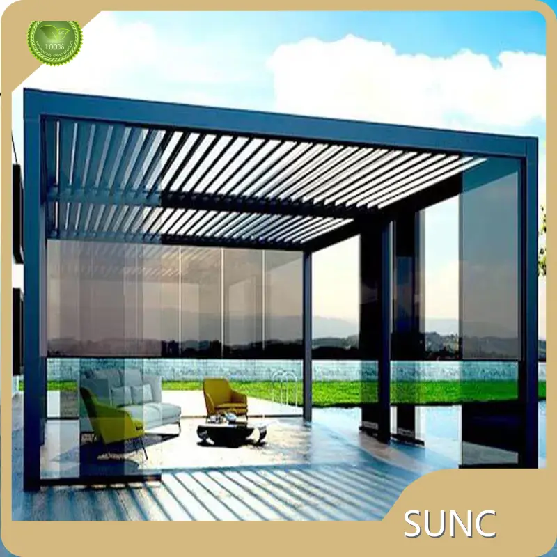 Pergola pẹlu Motorized Louvers Company SUNC SGS 1