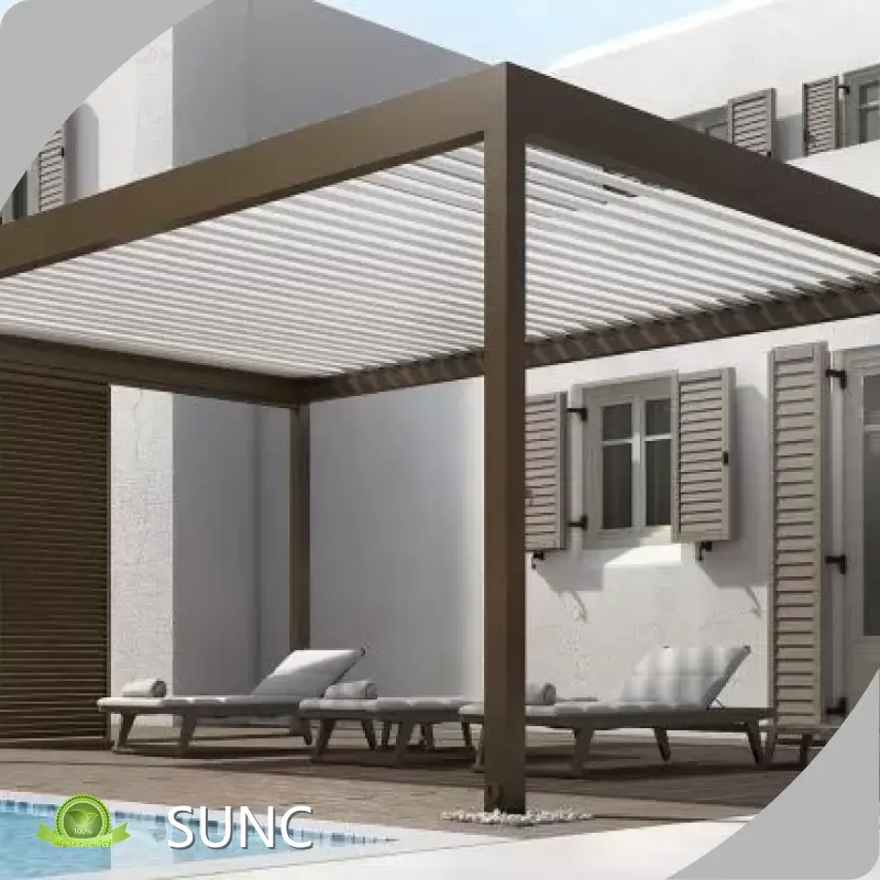 Aluminiumka Xorta ah ee Casriga ah Soosaarayaasha Pergola ee tooska ah | SUNC 1