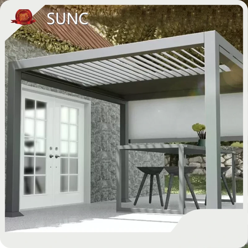 SUNC Prostostoječe aluminijaste avtomatske pergole z lamelami 1
