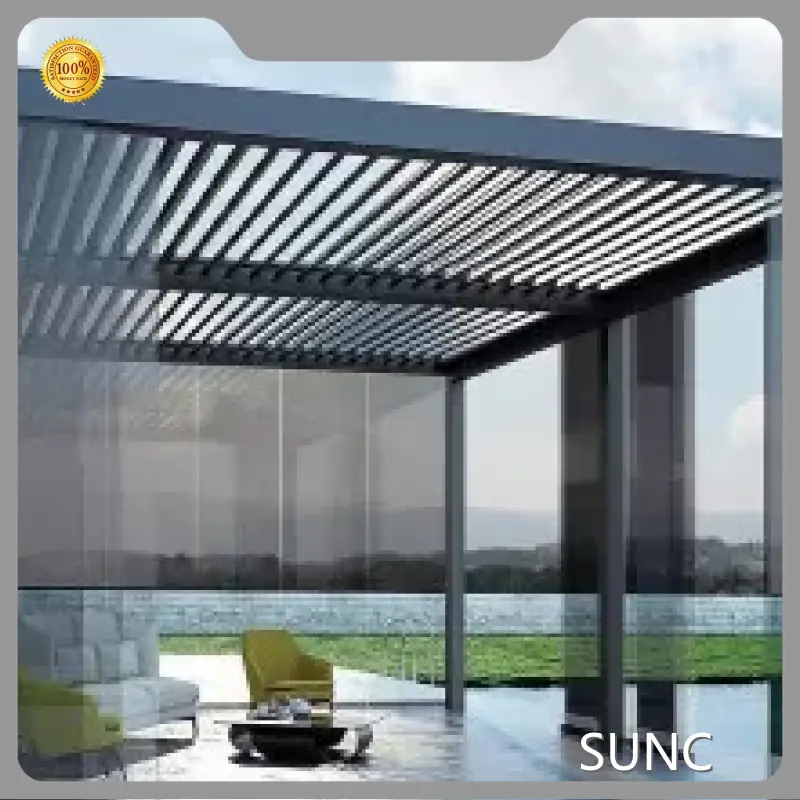 Soosaarayaasha SUNCISO9001 ee Louvered Pergola Motorized 1