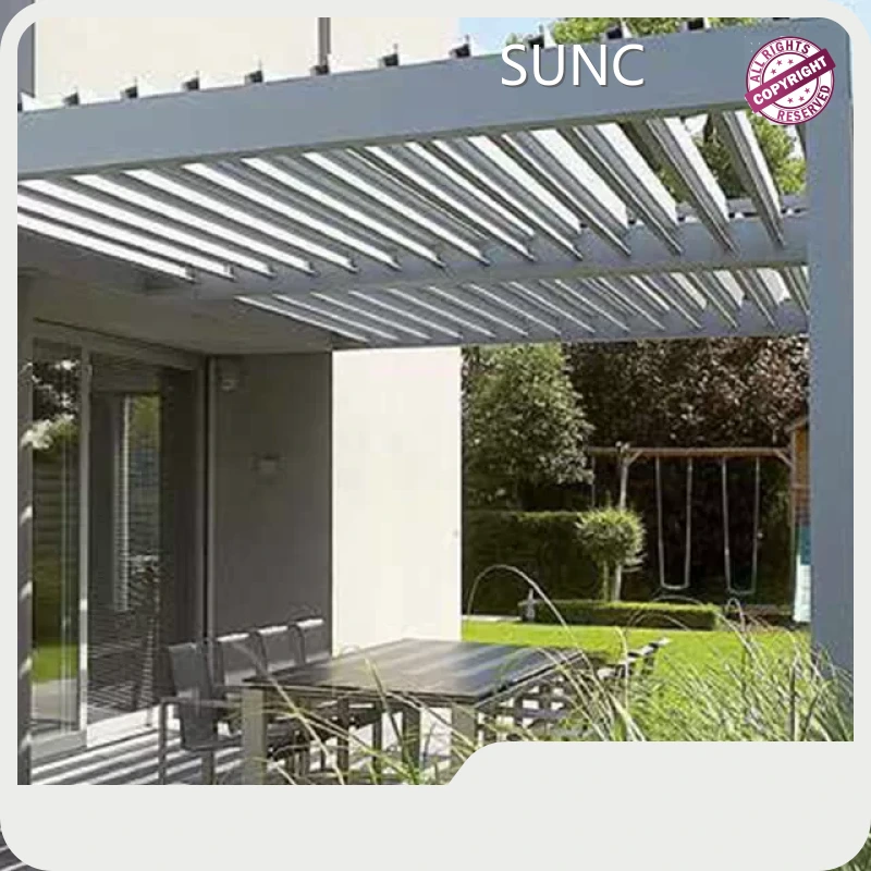 Electric Louvered Pergola SUNC, Outdoor Motorized Aluminium Pergola 1