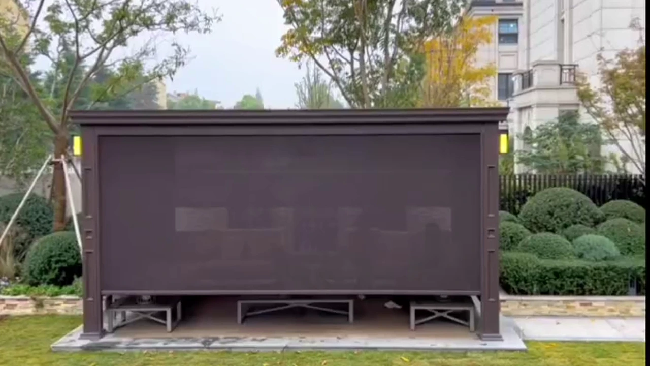 ٻاهرين موٽر باغ المونيم pergola جوڙجڪ