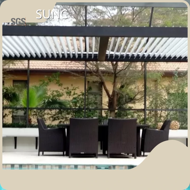 Aṣa Aluminiomu Louvered Pergola Company olupese | SUNC 1