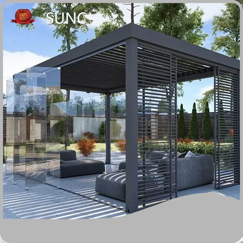 SYNC Electric Louvered Pergola DP do Ghnó 1