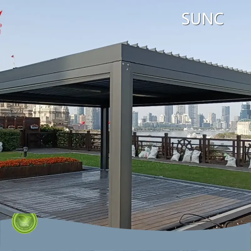 Pergola oo leh Power Louvers 0/square SYNC 1