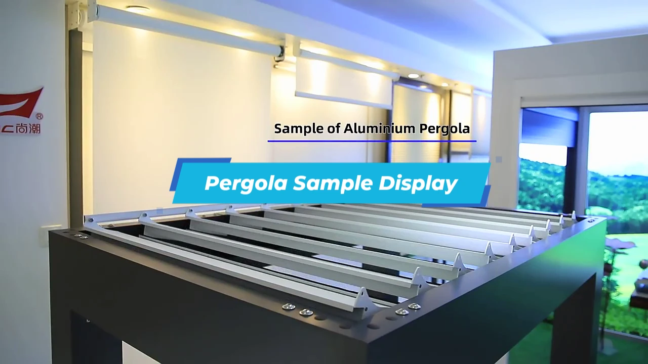 Wasliet ġodda tal-wiri tal-kampjun tal-kampjun tal-pergola tal-aluminju louvered SUNC