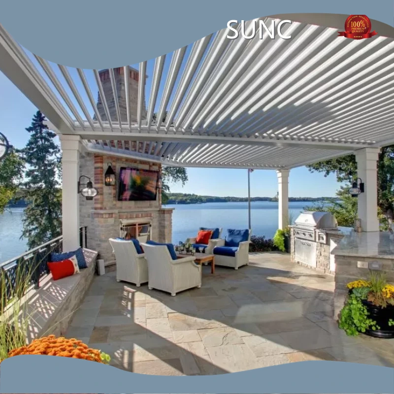 SYNC تەرىپىدىن ئاليۇمىن باغچىسى Pergola ISO 9001 1