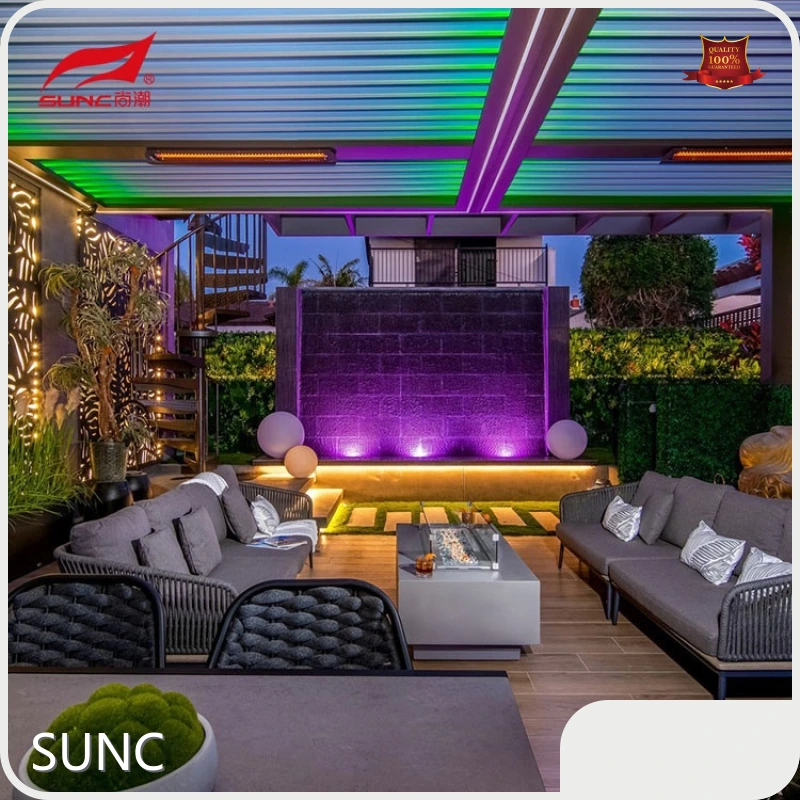 Alüminium Pergola İstehsalçıları Karton və ya Taxta Çanta SYNC 1