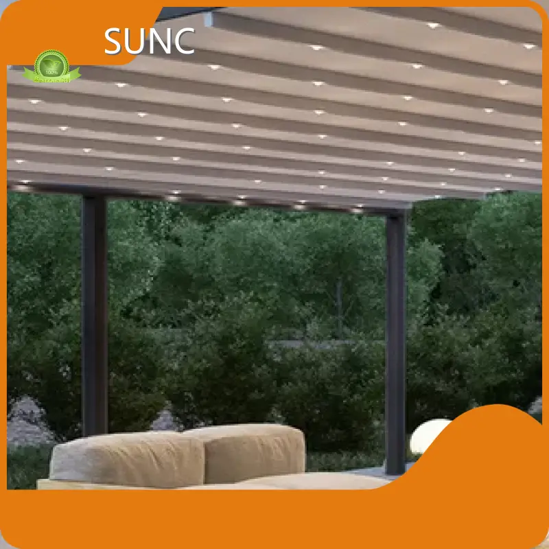 ಪರ್ಗೋಲಾ ತಯಾರಕರು SUNC, ಹಿಂತೆಗೆದುಕೊಳ್ಳುವ ರೂಫ್ ಪರ್ಗೋಲಾ 1
