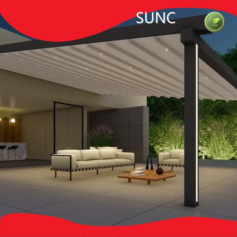Wholesale SUNC Aluminum Outdoor Pergola - Waterproof PVC Retractable Patio Awning 1