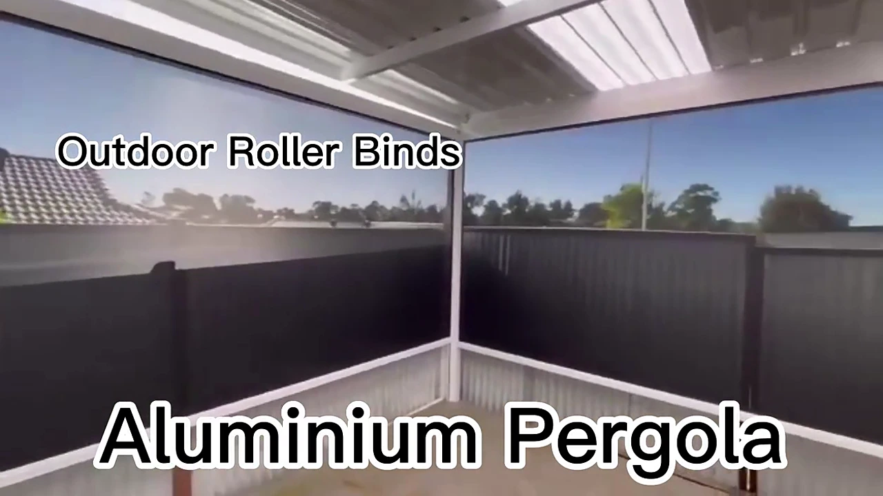 Didara aluminiomu pergola pẹlu zip iboju ṣokunkun olupese |
