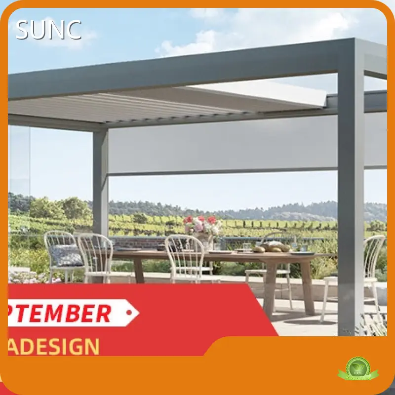 New SUNC Aluminum Louver Pergola 1