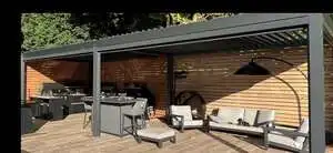 Kunze motorized louvered aluminium pergola yechivanze BBQ nzvimbo yekuvaraidza