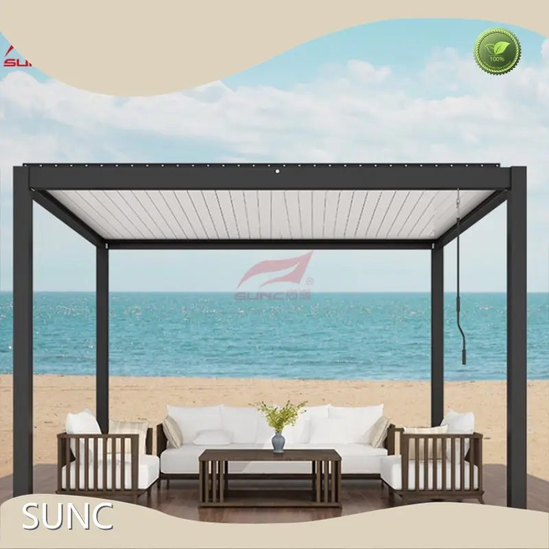 Hot Custom Made Outdoor Blinds Manual Aluminium Pergola SUNC Brand 1