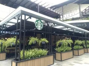 Pjergull PVC me çati të anulohet për dizajn kafeneje nga klienti Filipine