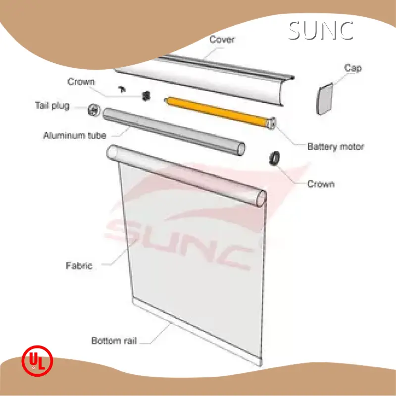 Custom Custom Motorized Roller Shades Wifi Roller Blind SUNC 1