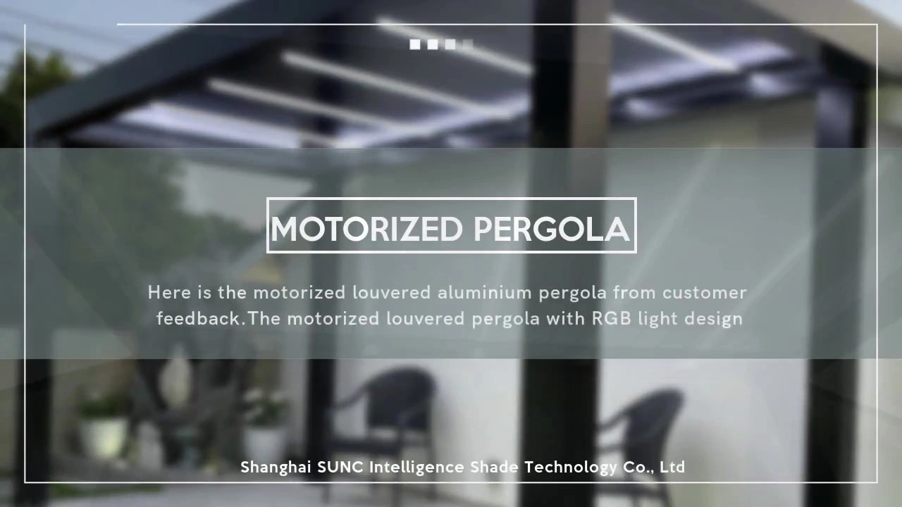 Pergola bermotor Cina sareng produsén lampu RGB -