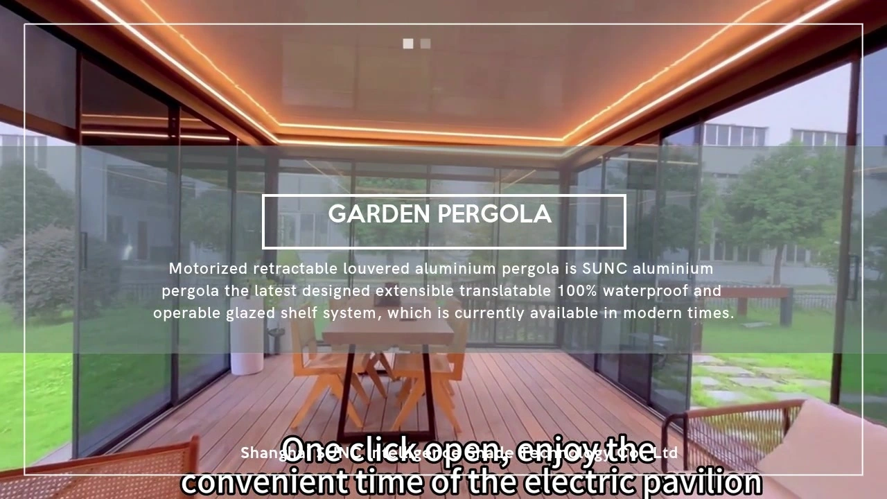 Motorisierte versenkbare Lamellenpergola aus Aluminium im Großhandel zu einem guten Preis -