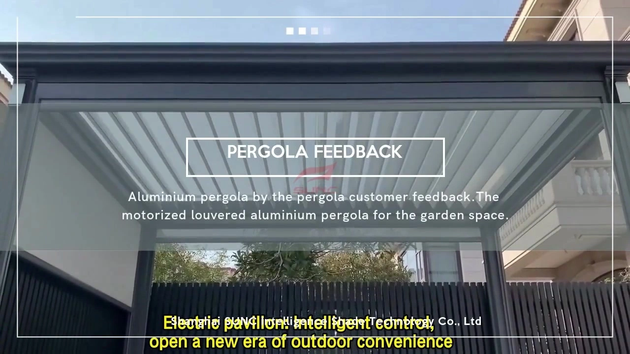 motorized pergola with waterproof zip screen blinds អ្នកផ្គត់ផ្គង់ & ក្រុមហ៊ុនផលិត |