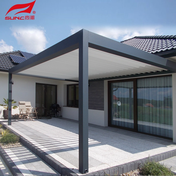 Custom Outdoor Motorized Louvered Aluminum Pergola Patio Garden Design 2