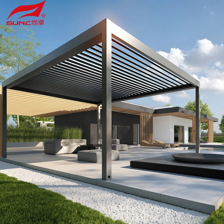 Kanpoko Aluminiozko Patio Bioklimatiko Egokigarria Pergola Motorizatua 2