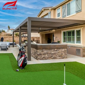 Patio Biohinsawdd Awyr Agored Pergola Alwminiwm Pergola Modur Addasadwy