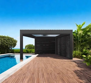Faʻaleleia o lau vaitaʻele o loʻo i ai ma se Aluminir Pergola Walmage Pol Design
