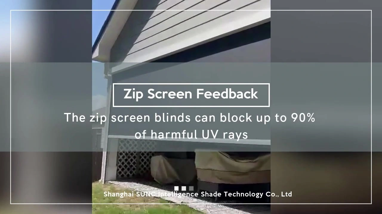 De topfeedback voor outdoor gemotoriseerde ritsschermzalingen