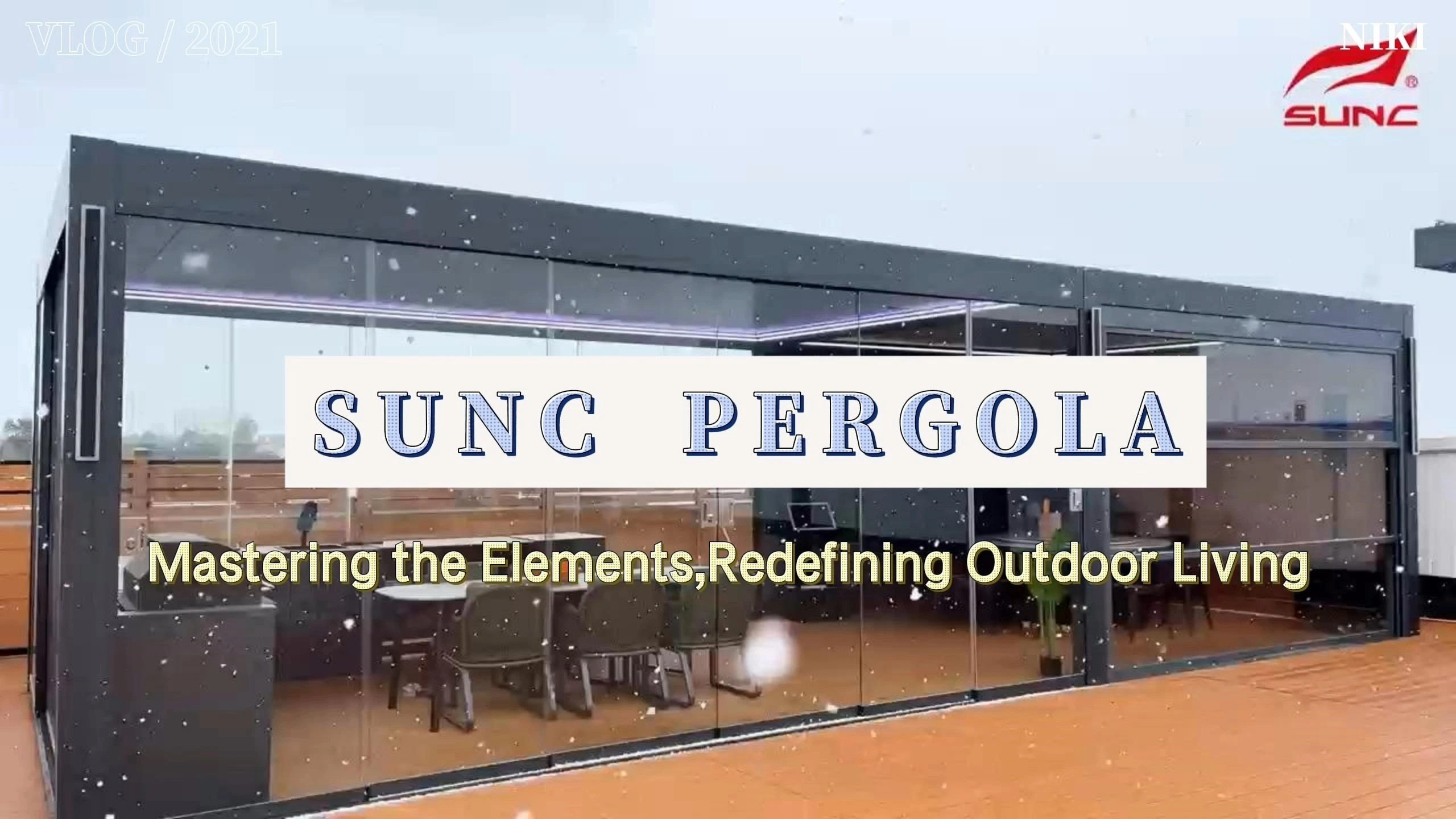 Mkpuchi Patio Pergola nke Aluminom nke a na-akpụ akpụ 1