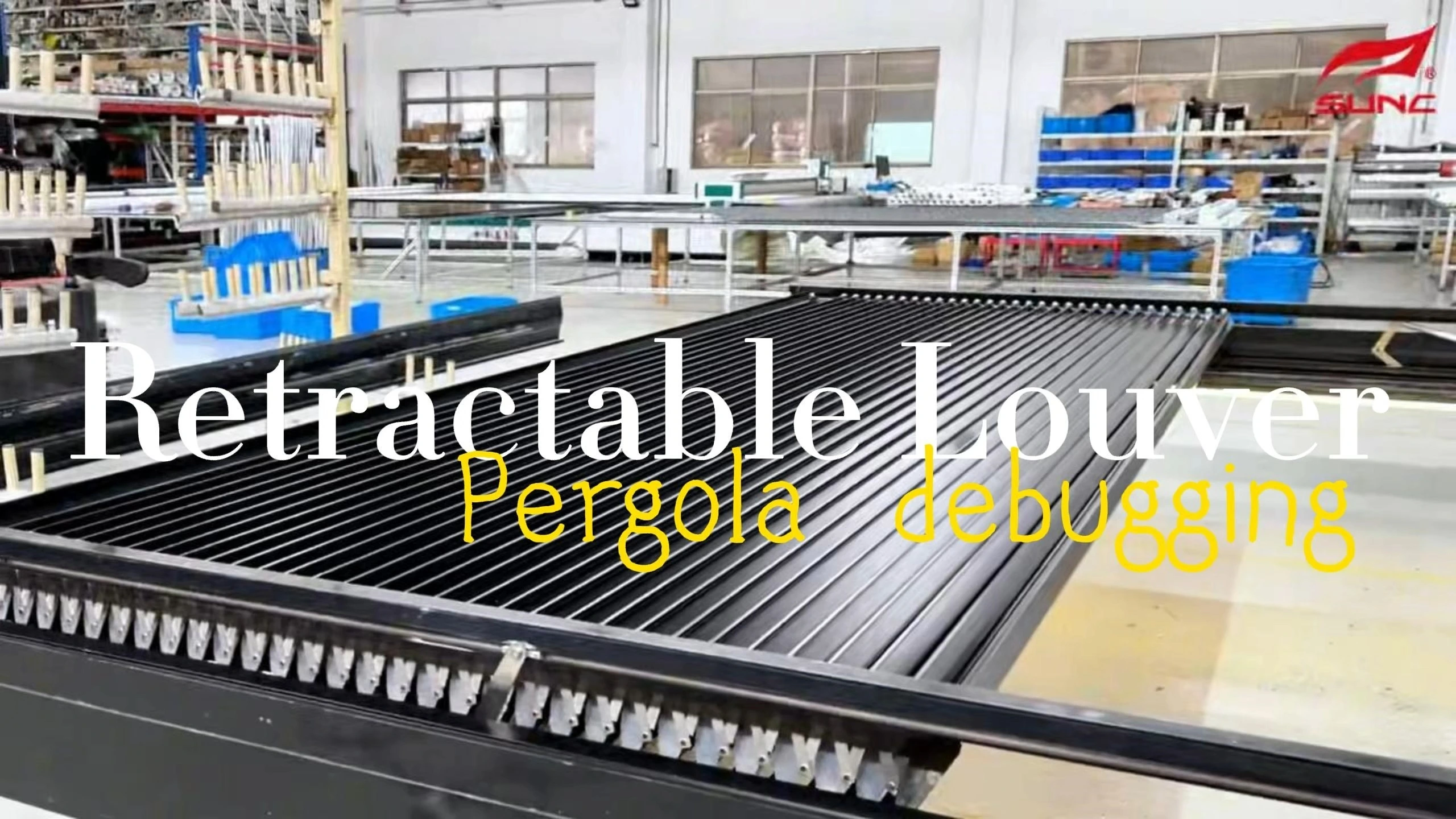 ಮೋಟಾರೀಕೃತ ಅಲ್ಯೂಮಿನಿಯಂ ಲೌವರ್ ಪೆರ್ಗೋಲಾ - ಮಡಚಬಹುದಾದ ಛಾವಣಿಯ ವ್ಯವಸ್ಥೆ 1