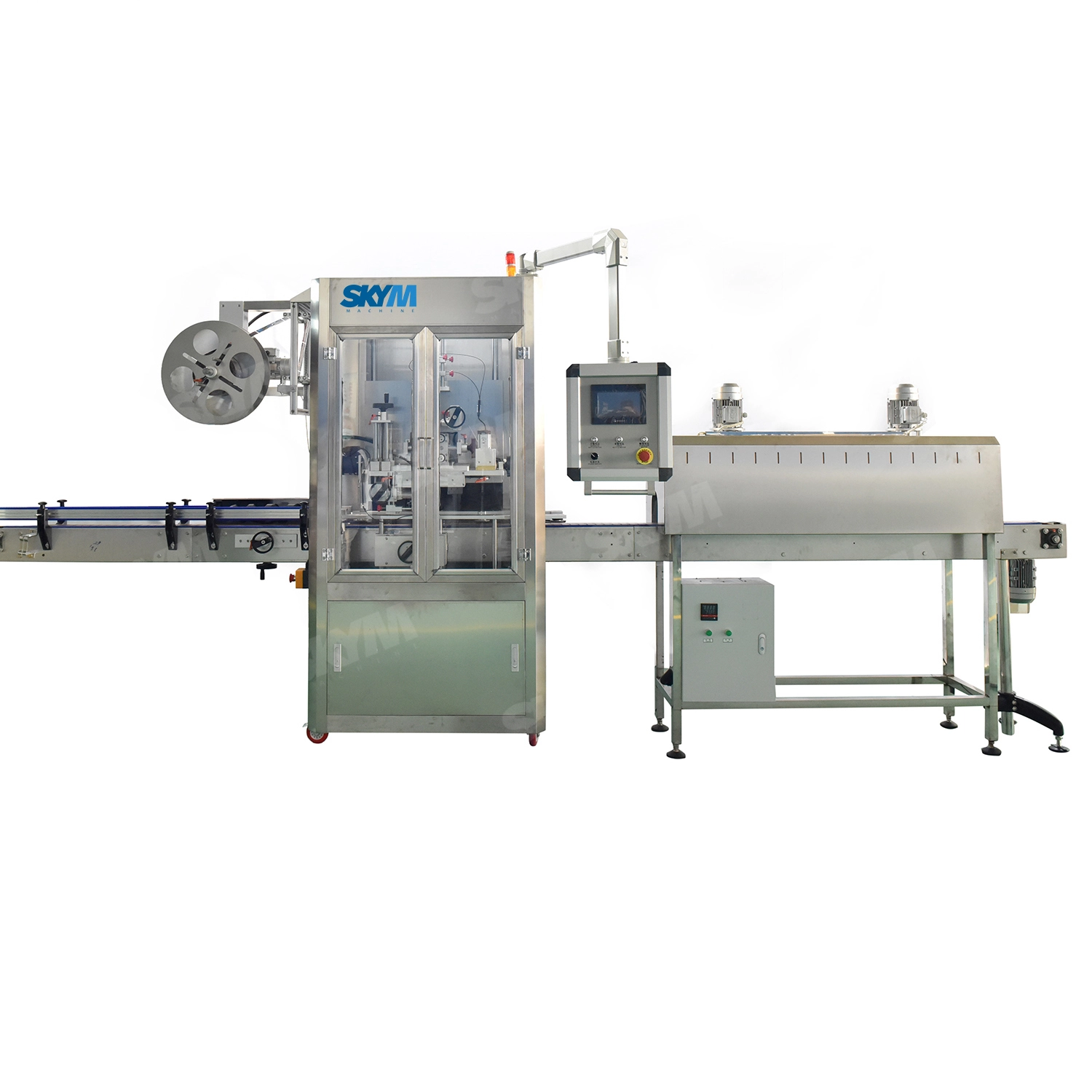 Étiquetage thermique automatique de bouteilles en plastique en PVC Machine d'emballage d'emballage 1