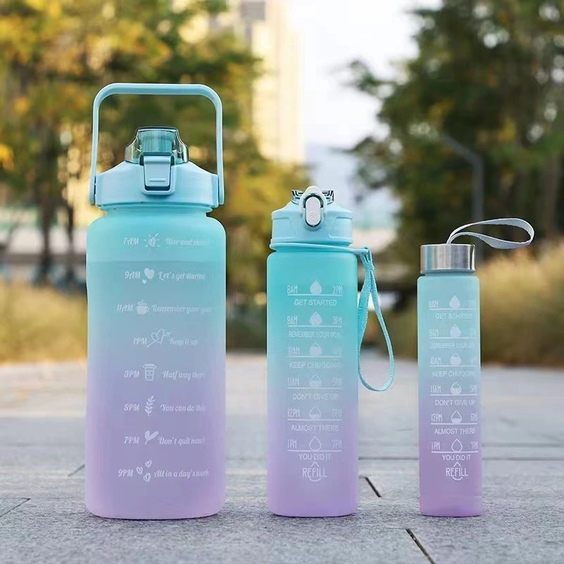 Fitness water bottle, portable 2L 3-piece set of gradient color water cups YS-03-SB006 1
