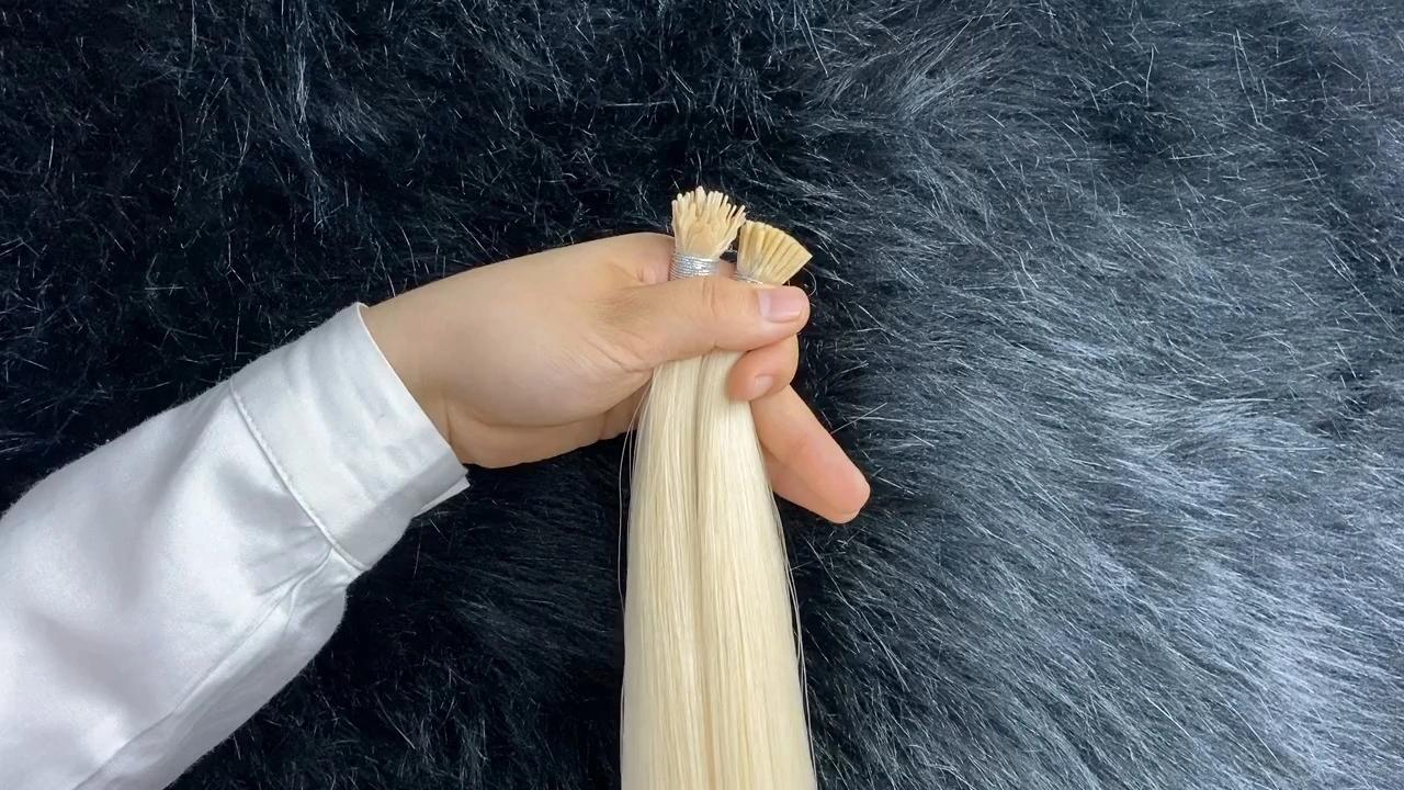 I Tip Keratin Bond Hair Extensions Cuticle Aligned Remy Hair 1