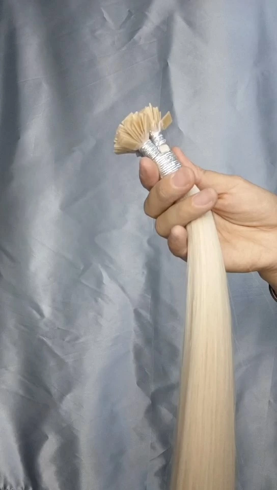 Flat Tip Keratin Hair Extensions Cuticle Aligned Remy Human Hair 1