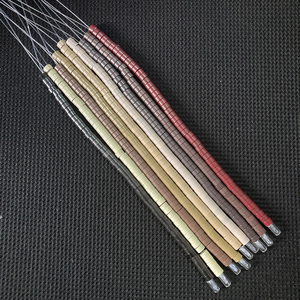 50pcs Micro anneaux préchargés liens perles doublées de Silicone 1