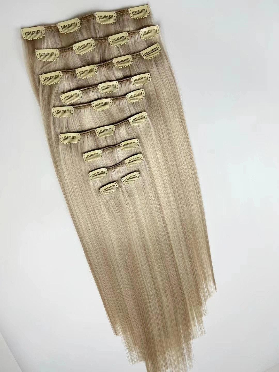 El clip mezclado 200g de Remy del color al por mayor en la cutícula de las extensiones del pelo alineó el cabello humano 1