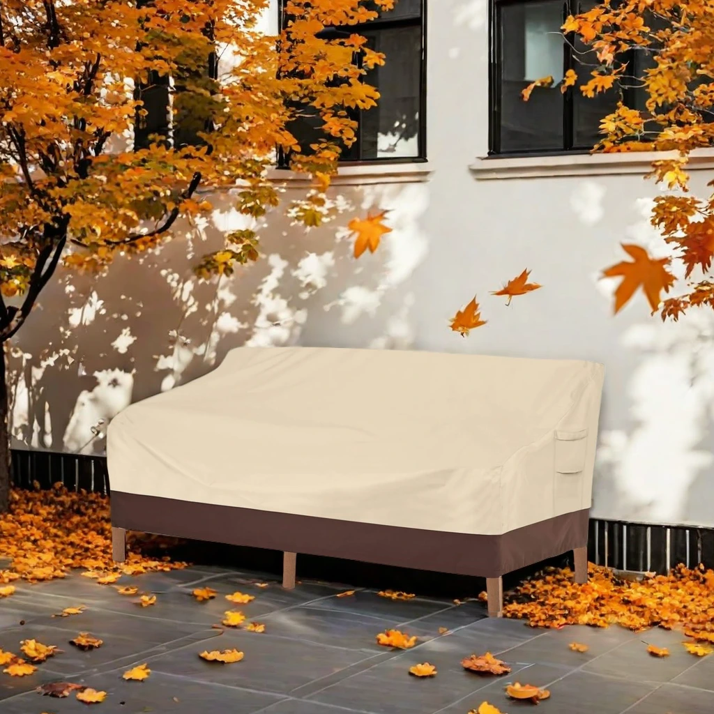 Funda impermeable para muebles de sofá de césped con ventilación y asa 1