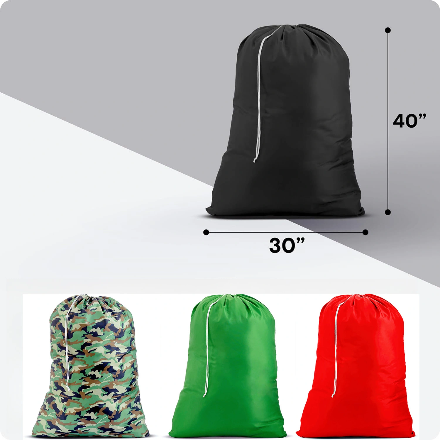 Dorm Room Essential: Lockable Nylon Laundry Bag with Drawstring Closure 1