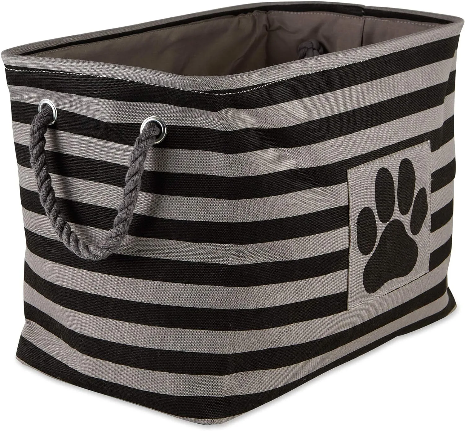 JIANHE Striped Paw Pet Storage Bin - Organize Your Pet's Essentials 1