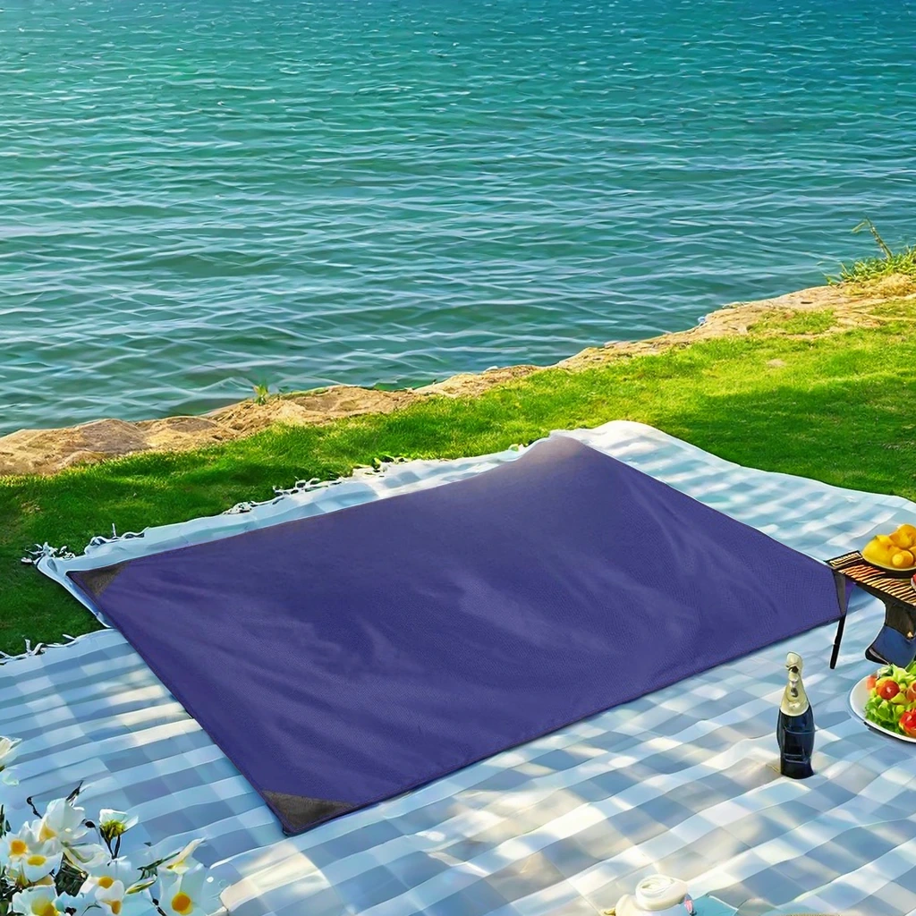 Foldable Sand-Free Beach Mat - Lightweight and Quick Drying 1
